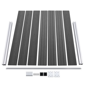 Set panouri gard, 353x146 cm, negru, WPC - Img 5