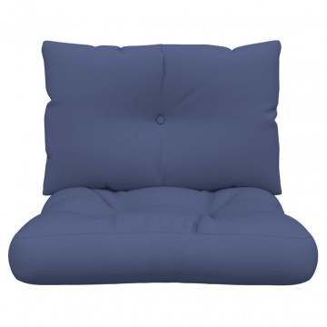 Set pernă de paleți, bleumarin, 60x38x13 cm, material textil - Img 4