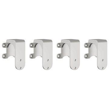 Set piese pentru ușă glisantă, argintiu, 200 cm oțel inoxidabil - Img 4