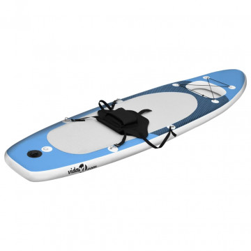 Set placă paddleboarding gonflabilă, albastru, 300x76x10 cm - Img 2