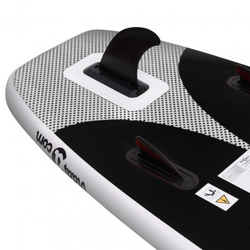 Set placă paddleboarding gonflabilă, negru, 300x76x10 cm - Img 5