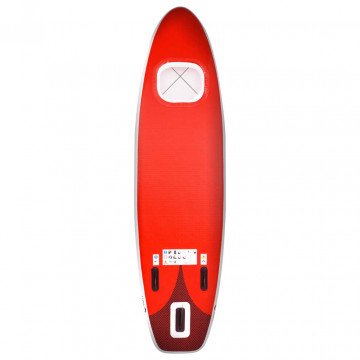 Set placă paddleboarding gonflabilă, roşu, 300x76x10 cm - Img 4