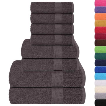 Set prosoape 8 piese Antracit 360 g/m² 100% bumbac - Img 2