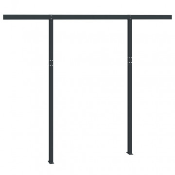 Set stâlp pentru copertină, antracit, 300x245 cm, fier - Img 2