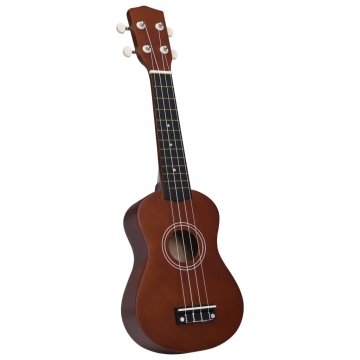 Set ukulele soprano, cu husă, pentru copii, natural, 21 - Img 8