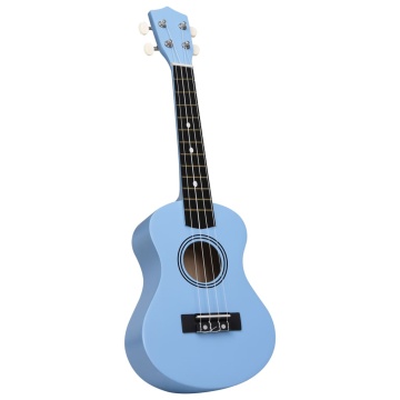 Set ukulele Soprano pentru copii, cu husă, bleu, 21 - Img 8