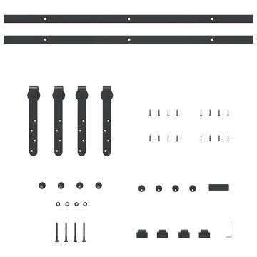 Set uși glisante pentru dulap 152,5 cm oțel carbon - Img 4