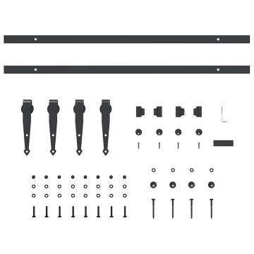 Set uși glisante pentru dulap 152 cm oțel carbon - Img 4