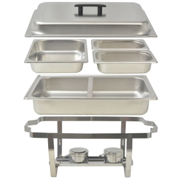 Set vase încălzire mâncare, 4 piese, oțel inoxidabil - Img 6