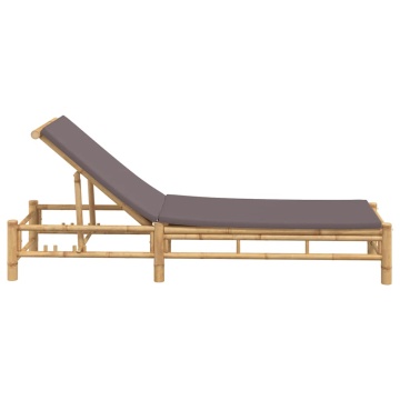 Sezlong cu perne 55x199x30 cm bambus - Img 8