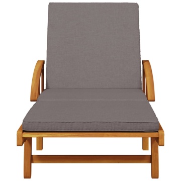 Șezlonguri 2 buc. cu perne 200x68x83 cm lemn masiv de acacia - Img 3