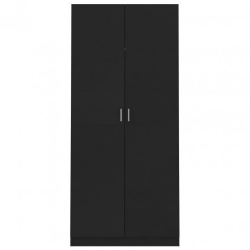 Șifonier, negru, 90 x 52 x 200 cm, PAL - Img 5