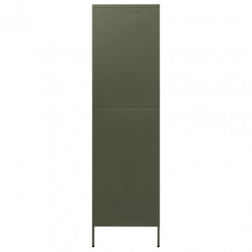 Șifonier, verde măslniu, 90x50x180 cm oțel - Img 4