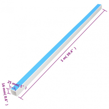 Șine de cabluri autoadezive, 25x16 mm, 10 m, PVC - Img 6