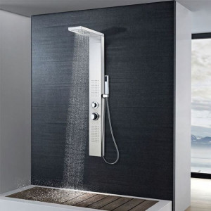 Sistem panel de duș, pătrat, oțel inoxidabil - Img 1