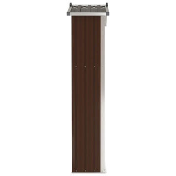 Șopron de grădină, maro, 116x45x175 cm, oțel galvanizat - Img 8