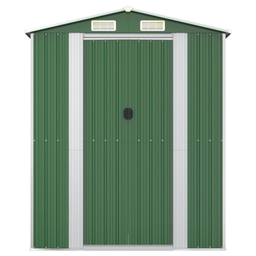 Șopron de grădină, verde, 192x357x223 cm, oțel zincat - Img 4