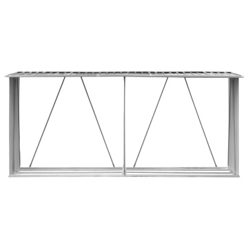 Șopron depozitare lemne antracit 330x84x152 cm oțel galvanizat - Img 3