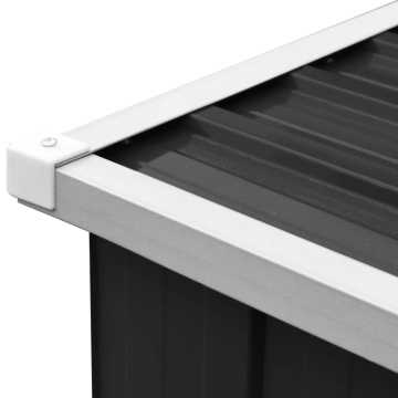 Șopron depozitare lemne antracit 330x84x152 cm oțel galvanizat - Img 6
