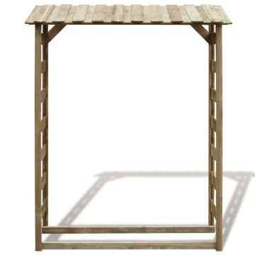 Șopron lemne de foc, 150 x 44 x 176 cm, lemn de pin tratat - Img 2