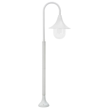 Stâlp de iluminat pentru grădină, alb, 120 cm, aluminiu, E27 - Img 3