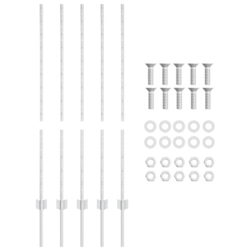 Stâlpi 10 pcs U-Channel 120 cm Oțel Galvanizat - Img 4