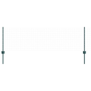 Stâlpi de gard 11 piese canală U verde 60 cm oțel - Img 3
