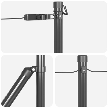 Stâlpi de gard, 26 buc., gri, Ø32 mm, 100 cm, oțel zincat - Img 4