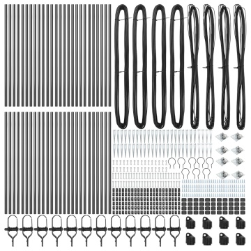 Stâlpi de gard cu vârf 52 buc Ø32 mm 80 cm Oțel galvanizat - Img 3