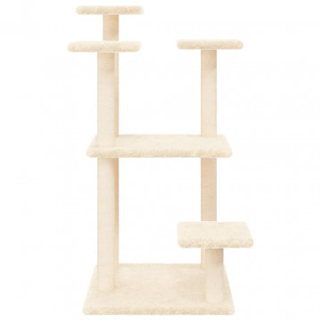 Stâlpi de zgâriat pentru pisici cu platforme, crem, 98,5 cm - Img 4