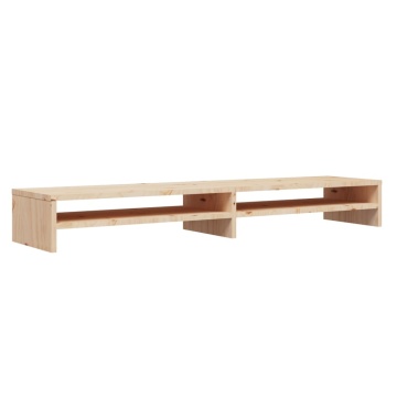 Stand pentru monitor, 100x24x13 cm, lemn masiv de pin - Img 2