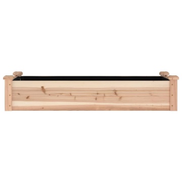 Strat de grădină înălțat cu căptușeală, 120x45x25 cm, lemn brad - Img 4