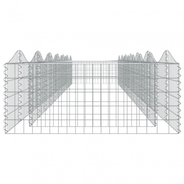 Strat înălțat cu gabion arcuit, 600x100x50 cm, fier galvanizat - Img 4