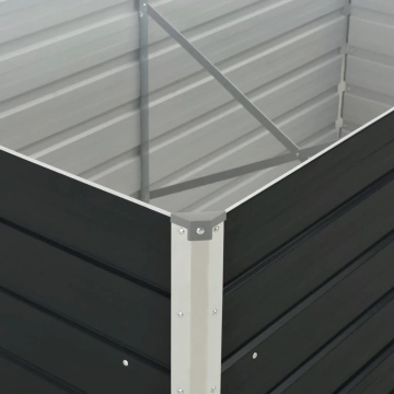 Strat înălțat de grădină antracit 160x80x77 cm oțel galvanizat - Img 7