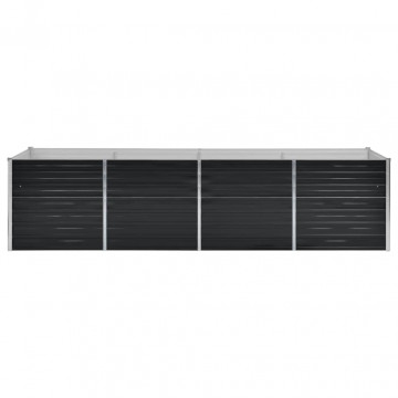 Strat înălțat de grădină antracit 320x80x77 cm oțel galvanizat - Img 3