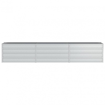 Strat înălțat de grădină argintiu 240x40x45 cm oțel galvanizat - Img 4