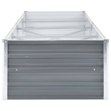 Strat înălțat de grădină, gri, 320 x 80 x 45 cm oțel galvanizat - Img 4