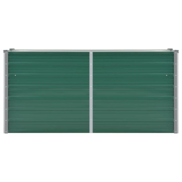 Strat înălțat de grădină, verde, 160x40x77 cm, oțel galvanizat - Img 3