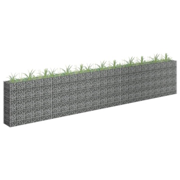 Strat înălțat gabion, 450 x 30 x 90 cm, oțel inoxidabil - Img 1