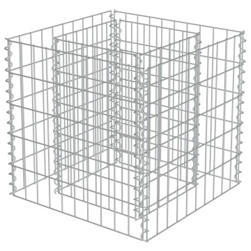 Strat înălțat gabion, 50 x 50 x 50 cm, oțel galvanizat - Img 3