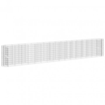 Strat înălțat gabion, 610x50x100 cm, fier galvanizat - Img 2