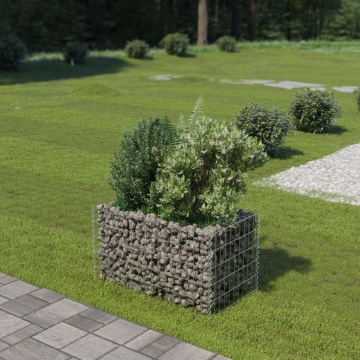 Strat înălțat gabion, 90 x 50 x 50 cm, oțel galvanizat - Img 1