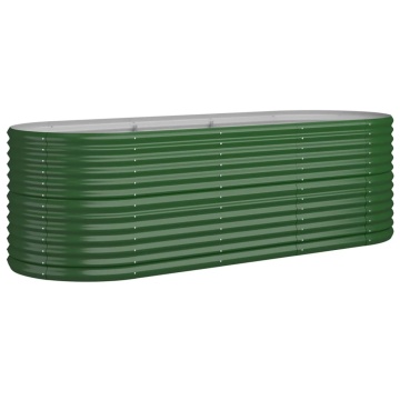 Strat înălțat grădină 224x80x68 cm oțel vopsit electrostatic - Img 2