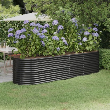 Strat înălțat grădină 296x80x68 cm oțel vopsit electrostatic - Img 1