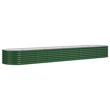 Strat înălțat grădină 368x80x36 cm oțel vopsit electrostatic - Img 2