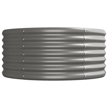 Strat înălțat grădină gri 620x80x36cm oțel vopsit electrostatic - Img 4