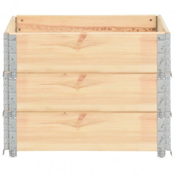 Straturi înălțate, 3 buc., 60 x 80 cm, lemn masiv de pin - Img 3