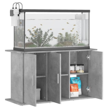 Suport acvariu, gri beton, 101x41x58 cm, lemn prelucrat - Img 3