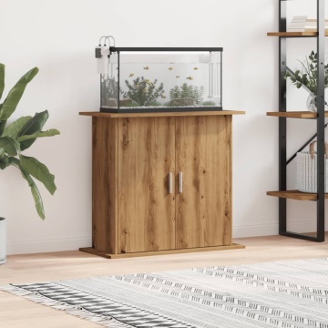 Suport acvariu, stejar artizanal, 81x36x73 cm, lemn prelucrat - Img 1