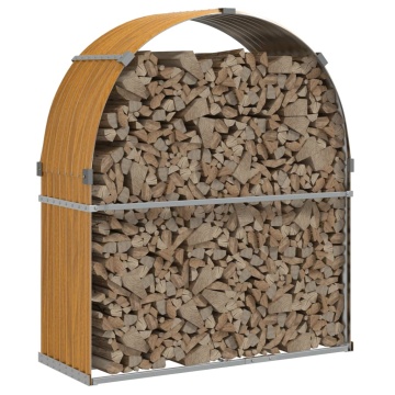 Suport de bușteni, maro deschis, 120x45x140 cm, oțel galvanizat - Img 3